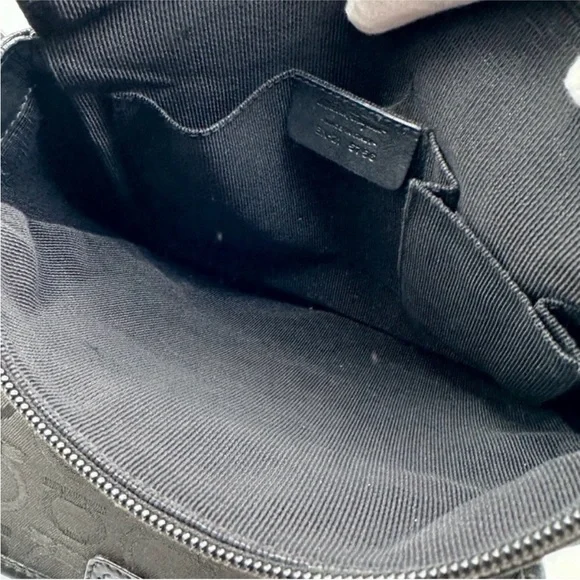 Vintage Salvatore Ferragamo Gancini Monogram Canvas Crossbody Bag - Black - Picture 4 of 14